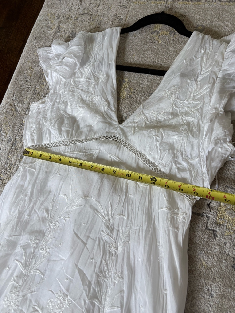 Anthropologie Love the Label White Embroidered High Low Dress - Picture 8 of 10